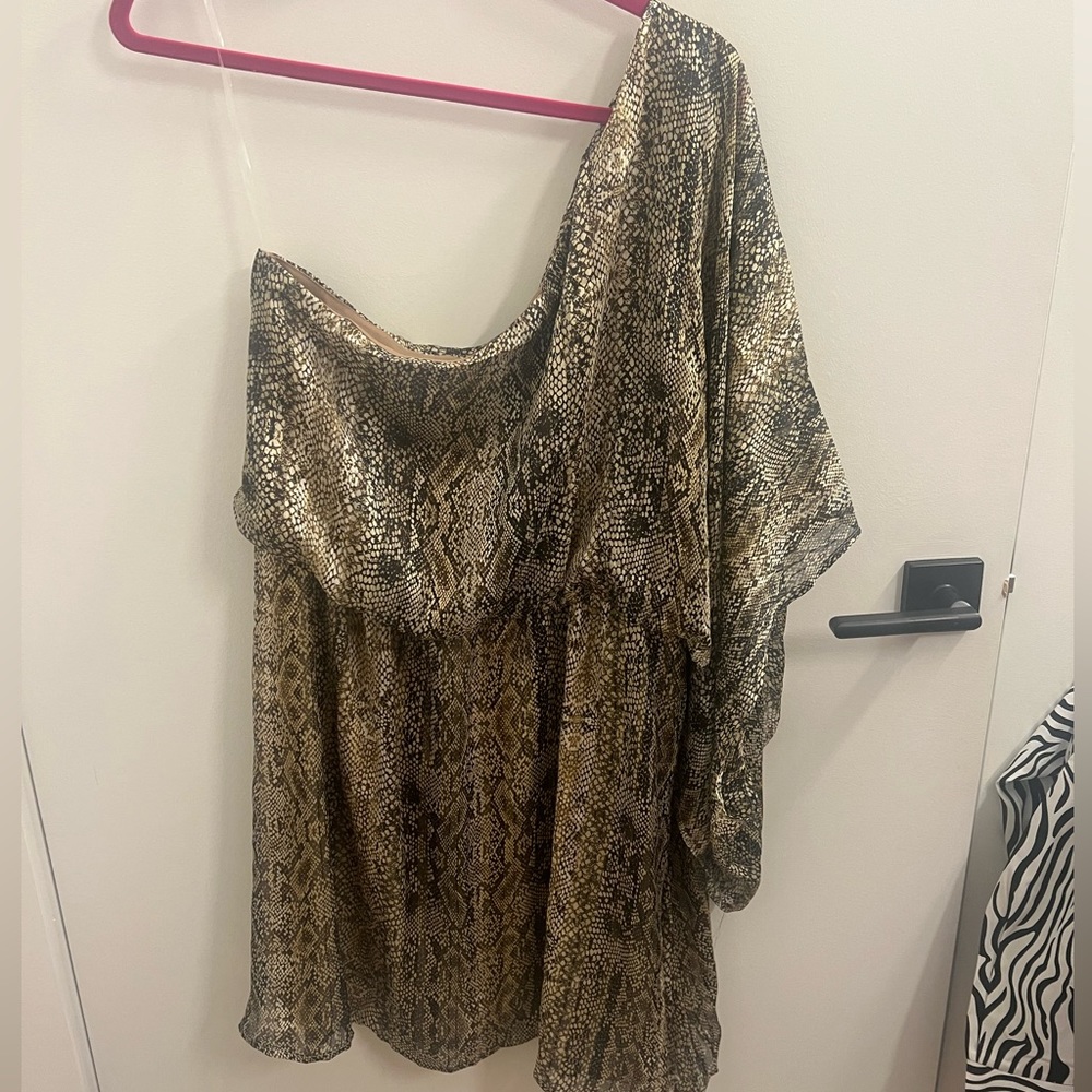 One Shoulder Snake Skin Dress, never worn